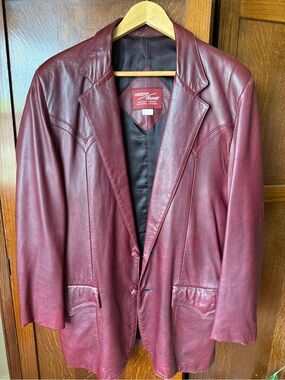 Luskey's Ryons Burgundy Leather Jacket